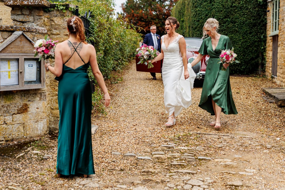 bride with bridesmaids