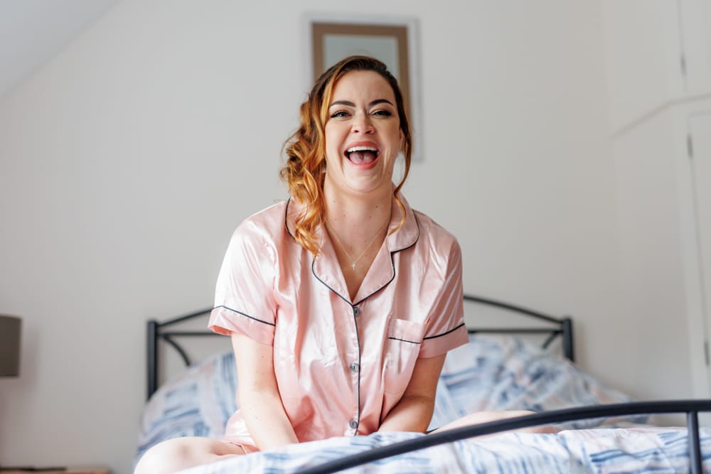 bride laughing