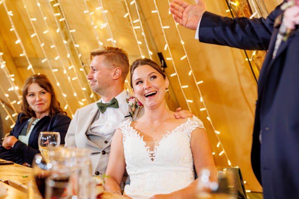 bride laughing