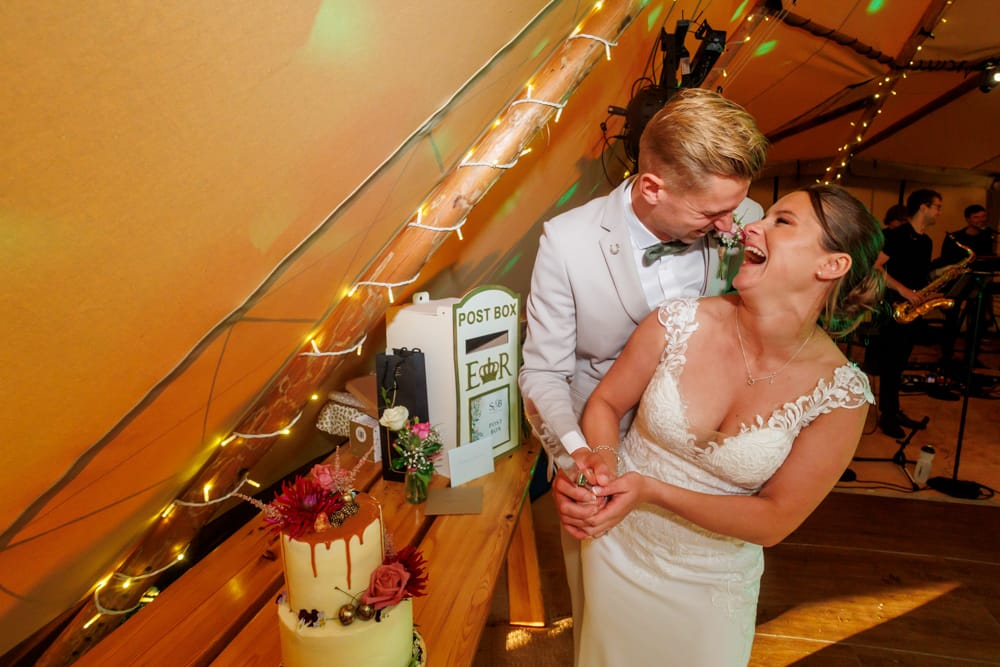bride and groom together