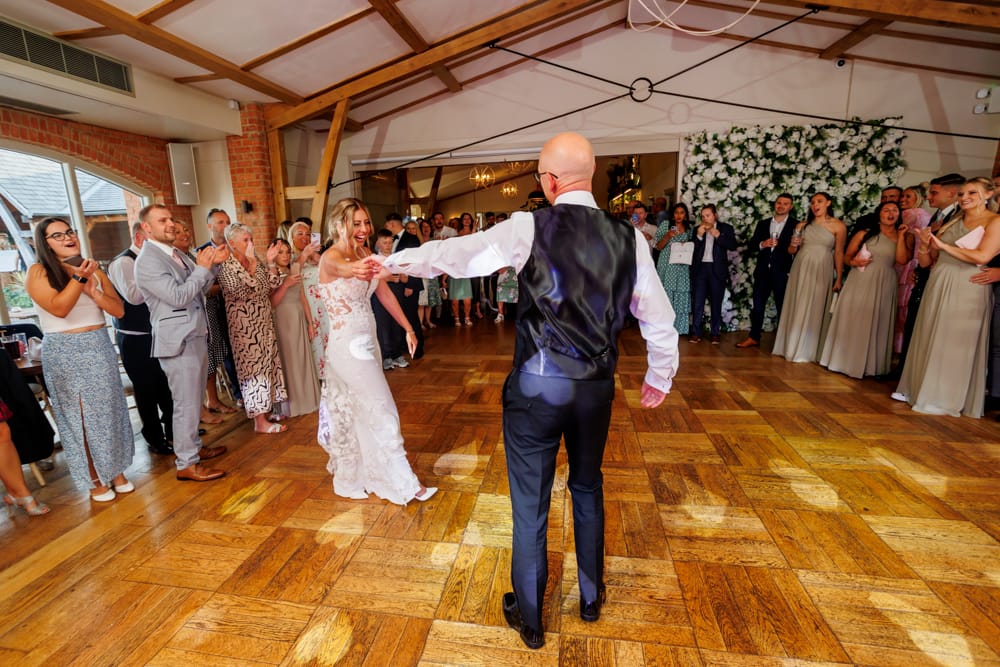 bride and grooms fist dance