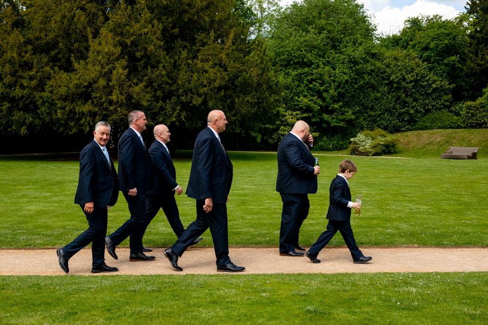 groomsmen walking